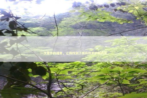 一次意外的搜索,让我找到了提升效率的新方法 一次意外的搜索,让我找到了提升效率的新方法 IT技术